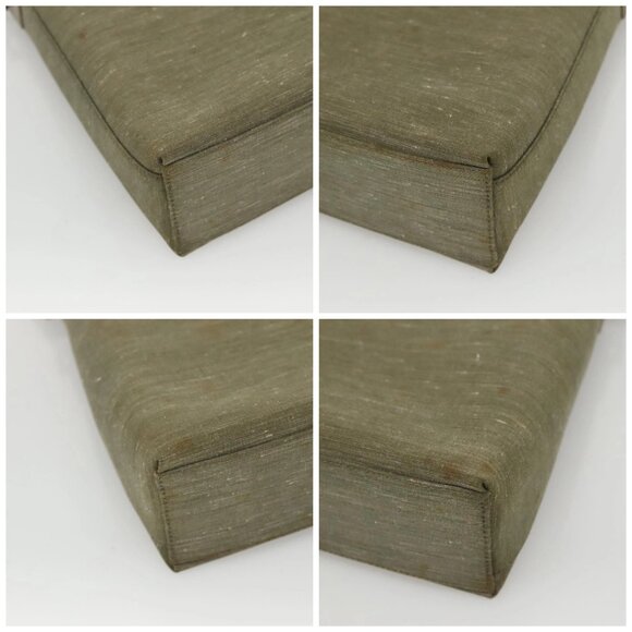 Salvatore Ferragamo Gancini Shoulder Bag Canvas Khaki Auth 117786 - Picture 14 of 16